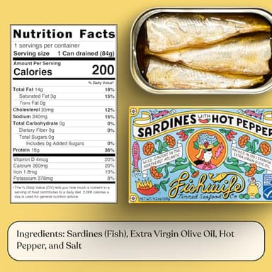 Fishwife Spicy Hot Trio (FBJ Salmon, Mackerel, Sardines with Hot Pepper) 3-Pack | Gluten Free, High Protein | Wild-Caught and Hand-Packed - Image 3