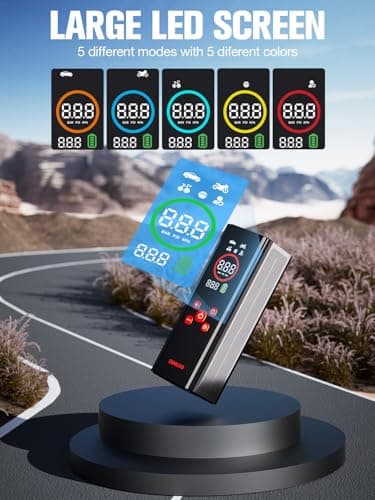 GOOLOO AP150 PRO Tire Inflator Portable Air Compressor, Upgraded UI Color LED Screen & 4X Faster Car Tire Air Pump with Tire Pressure Gauge, 12V Electric Tire Pump with Auto Shut-off for Car,Bike,Ball - Image 2