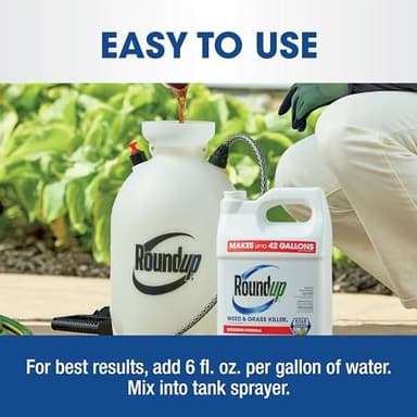 Roundup Weed & Grass Killer₄ Concentrate, Use in and Around Flower Beds, Walkways and Other Areas of Your Yard, 1 gal. - Image 10