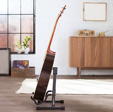 Amazon Basics Adjustable Folding Guitar Stand, A-shape, Fully Assembled - For School Music Program, Concerts & Multiple Users, Black, 8.66 x 15.16 x 3.74 inches - Image 12