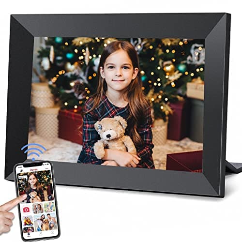 Frameo 10.1 Inch WiFi Digital Picture Frame with 1280 * 800P IPS Touch Screen HD Disply,Video Clips and Slide Show,Auto-Rotate, Wall Mountable,Send Photos Instantly from Anywhere with via Frameo APP - Image 1
