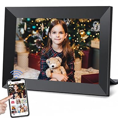 Frameo 10.1 Inch WiFi Digital Picture Frame with 1280 * 800P IPS Touch Screen HD Disply,Video Clips and Slide Show,Auto-Rotate, Wall Mountable,Send Photos Instantly from Anywhere with via Frameo APP - Image 1