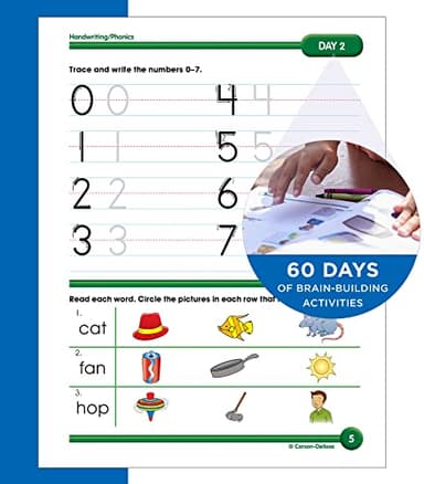 Summer Bridge Activities Kindergarten to 1st Grade Workbooks, K-1 Activity Book With Math, Reading Comprehension, Science, Fitness, Social Studies, Writing Practice, and Flash Cards (Volume 2) - Image 7