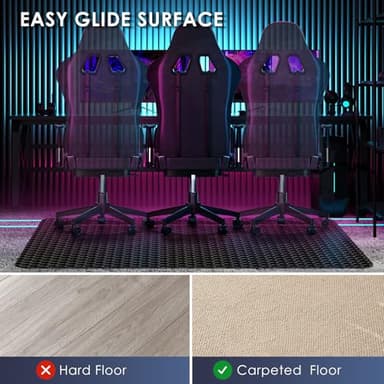 Vicwe Office Chair Mat for Carpet, 48"x36" Anti-Slip Waterproof Floor Protector Desk Chair Mat for Rolling Chairs, Heavy Duty Chair Mat with Studs,Easy Glide Floor Mat for Home,Gaming - Image 5