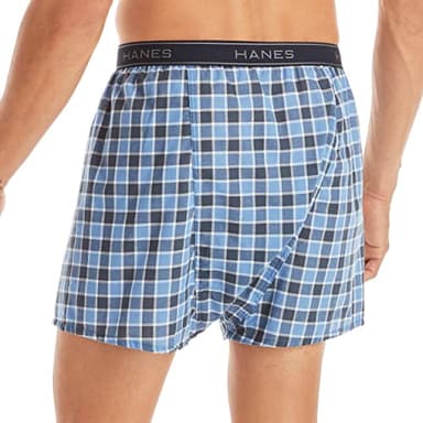 Hanes Men's Tagless Boxer With Exposed Waistband Multi-Packs, 6 Pack - Assorted, Large - Image 4