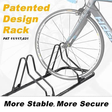 CyclingDeal Bicycle Floor Parking Rack Stand - for Mountain MTB Road Bike - Indoor Home Garage Storage - Classic 6 Bikes - Image 2
