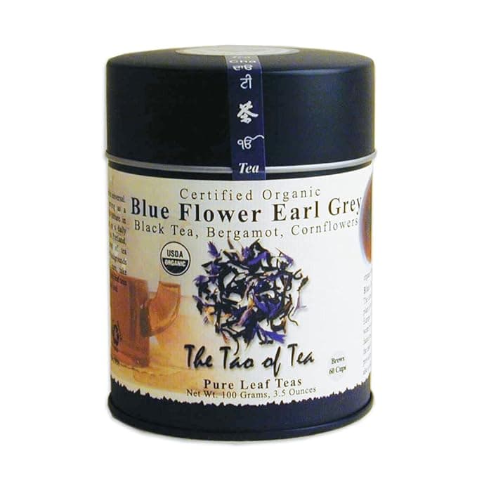 The Tao of Tea, Blue Flower Earl Grey Black Tea, Loose Leaf, 3.5 Ounce Tin - Image 1