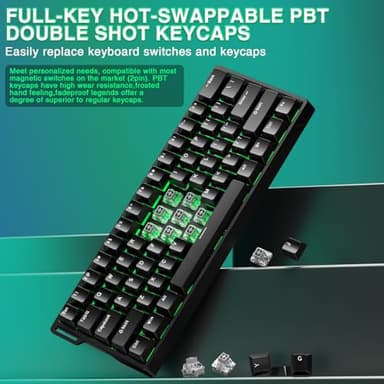 Aula WIN60 HE - 60% Mechanical Gaming Keyboard Wired, Magnetic Switch Hot Swappable, Adjustable Actuation Rapid Trigger Mode, 8000 Hz Polling Rate, RGB Small Keyboard 60 Percent Compact Design for PC - Image 6
