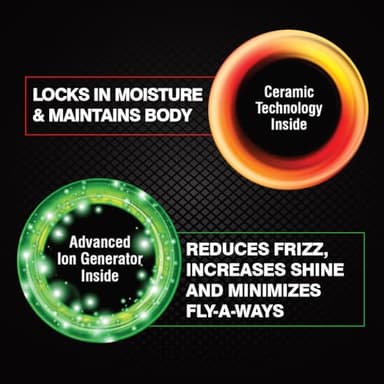 CHI Volumizer 4-in-1 Blowout Brush, Hair Dryer Creates Smooth, Silky & Shiny Hair, Four Interchangeable Attachments For Versatile Styling, Black - Image 6