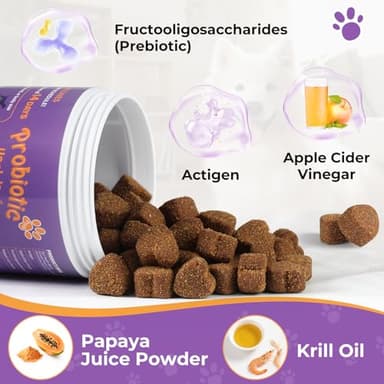 Probiotics for All Breeds and Ages Dogs, Support Gut Digestive Health, Anti Diarrhea, Constipation Relief, No More Allergies, Dog Supplements - Pork Flavor - 90 Soft Chews - Image 2