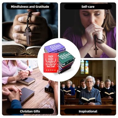 Tarevaniwa 40 Pcs Bulk Christian Gifts Prayer Journal for Woman - 20 Set Religious Notepad with Christian Pen - Bible Notebook - Church Gifts for Inspirational, Bible Study, Devotions (Colorful) - Image 5