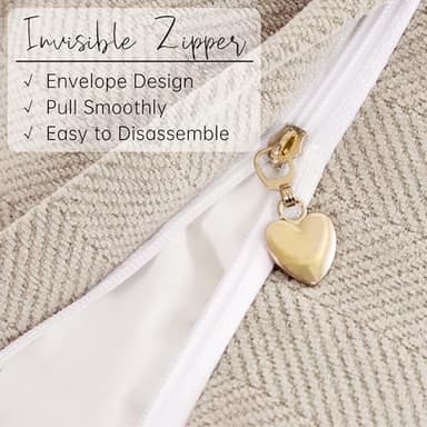 ZWJD Beige Pillow Covers 26x26 Set of 2 Chenille Throw Pillow Covers with Elegant Design Soft and Luxurious Decorative Throw Pillows for Couch, Bed, and Home Decor - Image 4