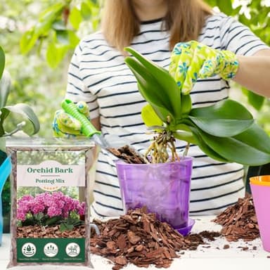 Orchid Potting Mix,Orchid Bark Potting Mix,2QT Natural Orchid Bark Potting Mix with Pine Bark & Perlite for Orchid Potting,Enhanced Drainage,Air Flow and Root Ventilation - Image 6