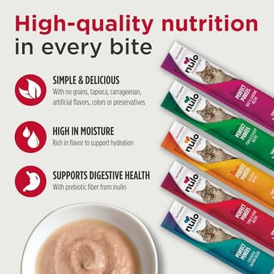 Nulo Freestyle Grain-Free Perfect Purees Premium Wet Cat Treats, Squeezable Meal Topper for Felines, High Moisture Content to Support Cat Hydration, 0.5 Ounce, Variety Pack - Image 4