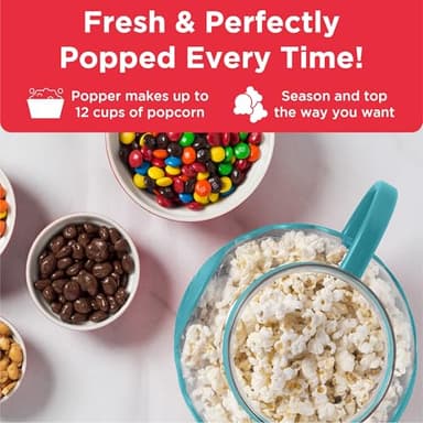 Ecolution Patented Micro-Pop Microwave Popcorn Popper with Temperature Safe Glass, 3-in-1 Lid Measures Kernels and Melts Butter, Made Without BPA, Dishwasher Safe, 3-Quart, Teal - Image 5