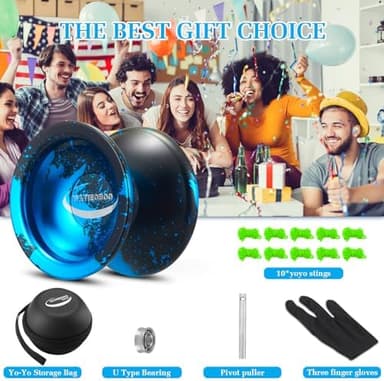 WATIEOBOO yoyo Professional Responsive yoyo for Kids Beginner Unresponsive Yo yo for Adults Precision Engineered, Durable, Extended Spin Time - Image 7