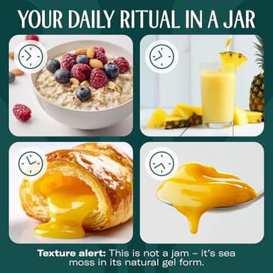 TrueSeaMoss Sea Moss Gel – Made in USA – Wildcrafted Seamoss, Fresh Fruits & Jarred Vegetables – Pineapple, Pack of 1 (Labels may Vary) - Image 3