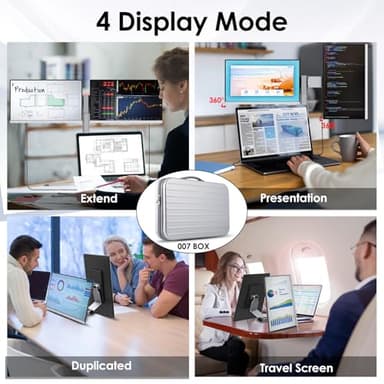 Redalf Laptop Screen Extender, 15.6" Portable Triple Monitor for Laptop,IPS Ultra-Thin Zero Frame Monitor Built-in Speakers Compatible with Mac, Windows, Chrome, Fits Laptops - Image 7