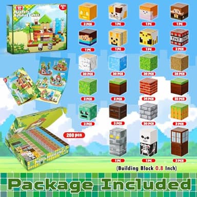 Magnetic Blocks-200PCS Magnetic Building Blocks, Magnets Cubes 2025 Upgraded Stacking Magnets for Kids Forest River Indoor Construction STEM Toys, Christmas Birthday Gifts for Boys & Girls Ages 3+ - Image 2
