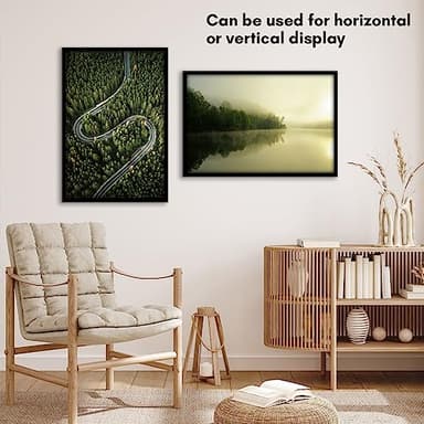 Americanflat 16x24 Poster Frame with Polished Plexiglass - Streamline Collection - Thin Border Picture Frame for Wall Display - Hanging Hardware Included - Black - Image 4