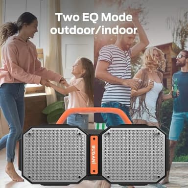 BUGANI Shock Bluetooth Speakers, Bluetooth 5.4, Waterproof, Portable Wireless Speakers, 60W Super Power, Suitable for Family Gatherings and Outdoor Travel, Outdoor Speaker - Image 5