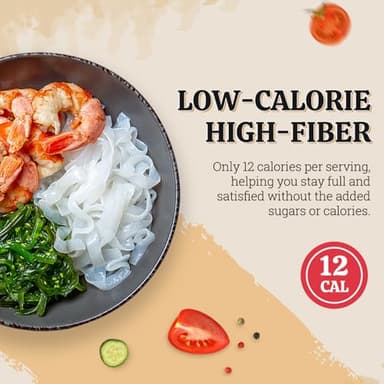 52USA Konjac Shirataki Noodle, Fettuccine, Low Carb Pasta 52.8 Oz (1500 g), Keto and Paleo Friendly, Sugar Free, Vegan, Gluten Free, Ready to Eat, Low Calorie Noodles 6 Pack Inside - Image 6