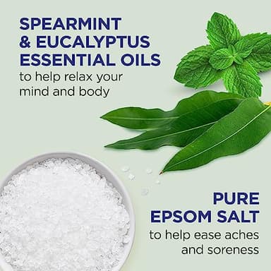 Dr Teal's Foaming Bath with Pure Epsom Salt, Relax & Relief with Eucalyptus & Spearmint, 34 fl oz (Pack of 4) - Image 2