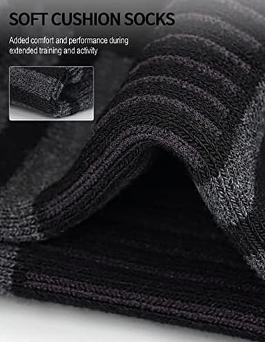 Airacker Ankle Athletic Running Socks Cushioned Breathable Low Cut Sports Tab Socks for Men and Women (6 Pairs) - Image 3