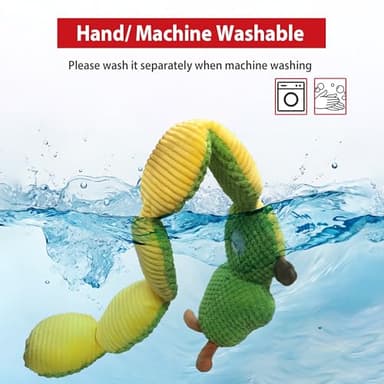 Gigwi Interactive Dog Puzzle Toys, Dog Snuffle Toy Treat Dispensing IQ Training, Cute Caterpillar Design Squeaky Plush Dog Toys Tug of War, Hide and Seek Dog Entertainment Toys for Boredom - Image 6