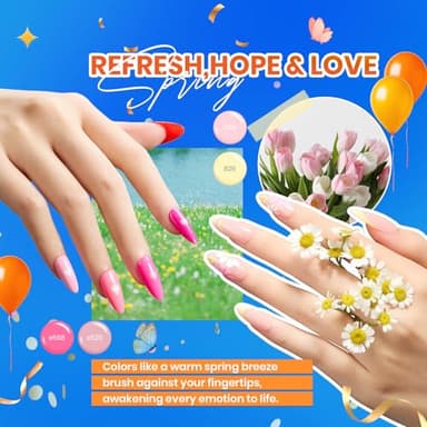 beetles Gel Polish Vivid Seasons, Fall Gel Nail Polish Set, 36 Colors Yellow Burgundy Purple Pink Jelly Shades, 45pcs with Base & Top Coat, UV LED Soak Off DIY Salon Set, Gift for Women & Girls - Image 3