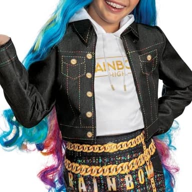 Disguise Girls Amaya Costume for Girls, Official Rainbow High Costume With Jacket and Skirt - Image 5