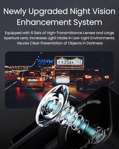 COOLCRAZY 4K Dash Cam Front, Built-in WiFi GPS, Dash Camera for Cars, 3.2" IPS Screen Dashcam with App Control, Free 32G Card, 170°Wide Angle, 24H Parking Mode, WDR, Night Vision, G-Sensor - Image 3