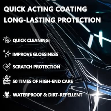 3 in 1 Ceramic Car Coating Spray,High Protection Quick Car Multi-Functional Coating Renewal Agent, Plastic Parts Refurbish Agent,Nanotechnology Car Scratch Repair Spray（2PCS） - Image 2
