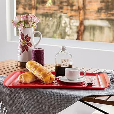 LEHAHA Grilling Prep and Serve Trays, BBQ Serving Platter, Melamine Serving Trays for Food, Set of 2, Great Gift for Father's Day, BBQ Lovers, Prefect for Chrismas Festival and Everyday use. - Image 5