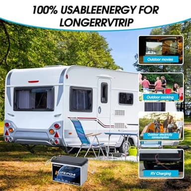 Mehrpow 12V 300Ah LiFePO4 Lithium high-capacity MINI Battery Bluetooth | 200A BMS, 8000 Cycles, 3840Wh, Low Temp Cutoff | Solar/RV/Trolling Motor, Marine, Off-Grid - Image 4