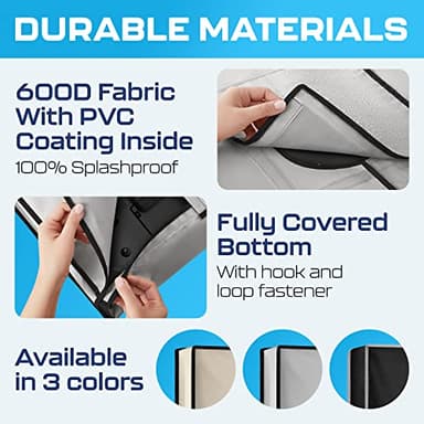 Garnetics Outdoor TV Cover 65 Inch – Waterproof & Weatherproof TV Enclosure, Smart Shield Screen Protector, Outside TV Covers for Moving & Storage - Gray - Image 6