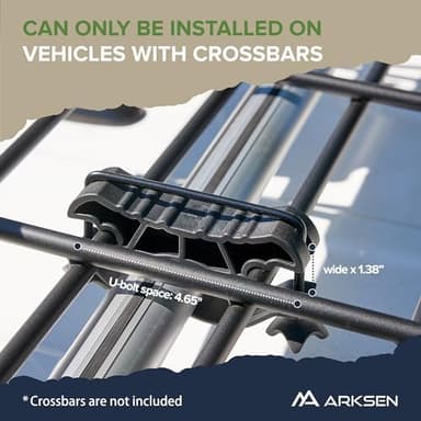 ARKSEN 64 x 50 x 6 Inch Universal Extra Wide 150LB Heavy Duty Roof Rack Cargo with Extension Car Top Luggage Holder Carrier Basket for SUV, Truck, & Car Steel Construction - Image 5