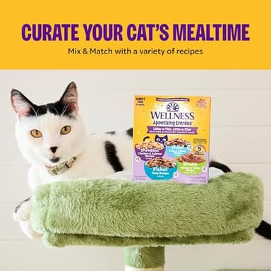 Wellness Appetizing Entrées Shredded & Mousse Adult Wet Cat Food, Natural, Protein-Rich, Grain Free, 1.4 Ounce Pouch, 8 Pack (Poultry Variety Pack) - Image 7