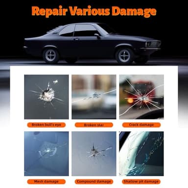LOMEEN Windshield Repair Kit, 2 Pack Windshield Crack Repair kit with Enhanced Injection Head, Windscreen Chip Repair Kit to Repair Scratches, Cracks, and Star-Shaped Crack - Image 4
