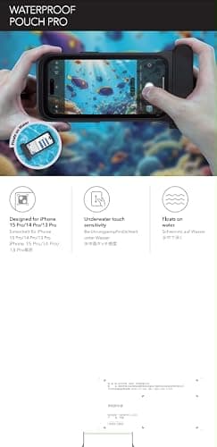 ESR Waterproof Phone Pouch for iPhone 13 Pro / 14 Pro / 15 Pro, Underwater Touch Sensitivity, IPX8 Floating Waterproof Cellphone Case with Lanyard, Dry Bag for Snorkeling, Titanium - Image 11