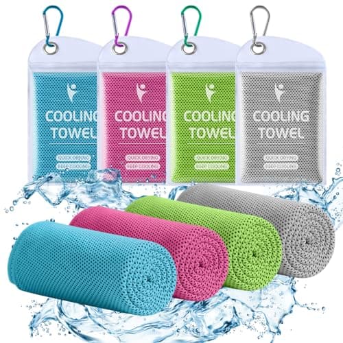 Clothirily Cooling Towels (40"x12"), Breathable Gym Towels for Neck and Face, Men & Women Workout Towel for Hot Weather, Sweat Towel for Gym Yoga, Camping, Fitness, Running, Traveling, 4 Pack - Image 1