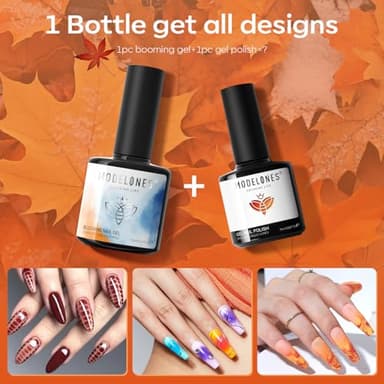 modelones Blooming Gel Nail Polish, 15 ml Clear Nail Art Accessories Stuff for Spreading Effects, Floral Print, Marble, Watercolor Design - Image 5