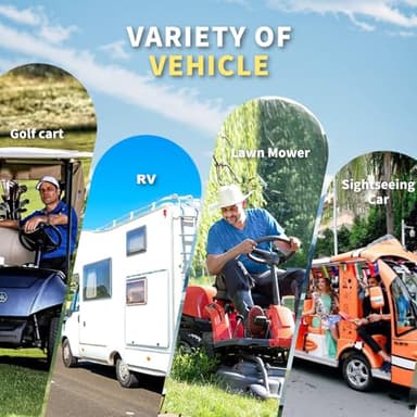 LOSSIGY 48V Lithium Golf Cart Battery with 18A Lithium Charger, 48 Volt 100Ah LiFePO4 Battery, Built in 200A Bluetooth BMS & LCD 10.24kW Output, Peak Current 1000A(3-5s), Prefect for RV Solar System - Image 6