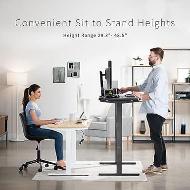 VIVO Electric 60 x 24 in Standing Desk, Memory Height Adjustment, 1B Series, One-Piece Black Top, Black Frame, DESK-KIT-1B6B - Image 5