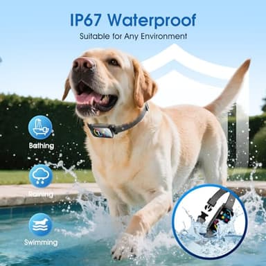 Ultrasonic Smart Bark Collar for Large Medium Small for Dogs Automatic Anti Barking Training Collar Rechargeable Bark Collar with Waterproof Vibration and Beep 7 Sensitivity Black - Image 4