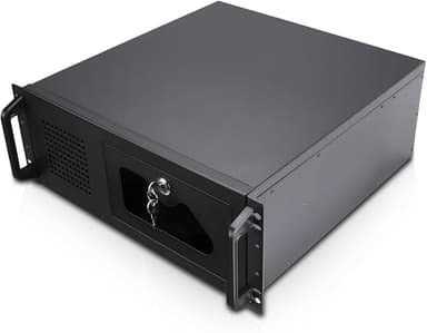 Rosewill 4U Server Chassis Rackmount Case | 7 3.5" Bays, 2 5.25" Devices| ATX, CEB Compatible | 1 120mm PWM Fan, 2 80mm PWM Fans | 2X USB 3.0 | Front Panel Lock and Key | Silver/Black - RSV-R4100U - Image 1