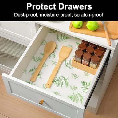 Cooyes Shelf Liners for Kitchen Cabinets Refrigerator Liners Waterproof & Oil-Proof Kitchen Cupboard Liner Drawer Mats EVA Material Non Adhesive Fridge Liner for Shelves（23.6" W x 236" L） - Image 3