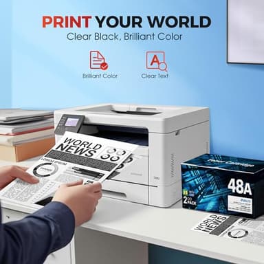 48A Toner Cartridge for HP CF248A - Replacement for HP 48A Toner Cartridge Black Compatible with Pro M15w M15a M29w M29a M28w M28a M31w M30w M16a M16w Series Printer (2 Black) - Image 5