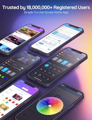 Govee Smart RGB LED Strip Lights, 16.4ft WiFi LED Strip Lighting Work with Alexa and Google Assistant, 16 Million Colors with App Control and Music Sync LED Lights for Bedroom, Home Decor - Image 6