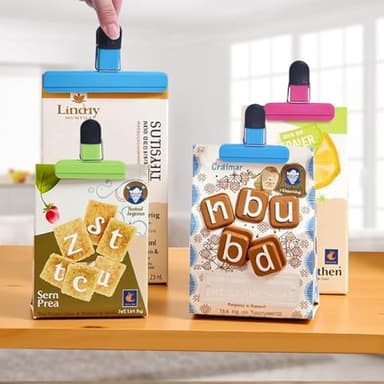 UNIYO 9Pack Large Chip Bag Clips - Assorted Sizes Food Bag Clips Plastic Heavy Seal Grip - Image 7